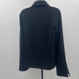 J. Wanderson Women's Size M Black Solid Long Sleeve Shirt