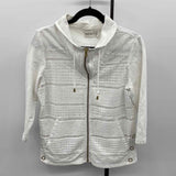 Chico's Women's Size M White Laser Cut Jacket