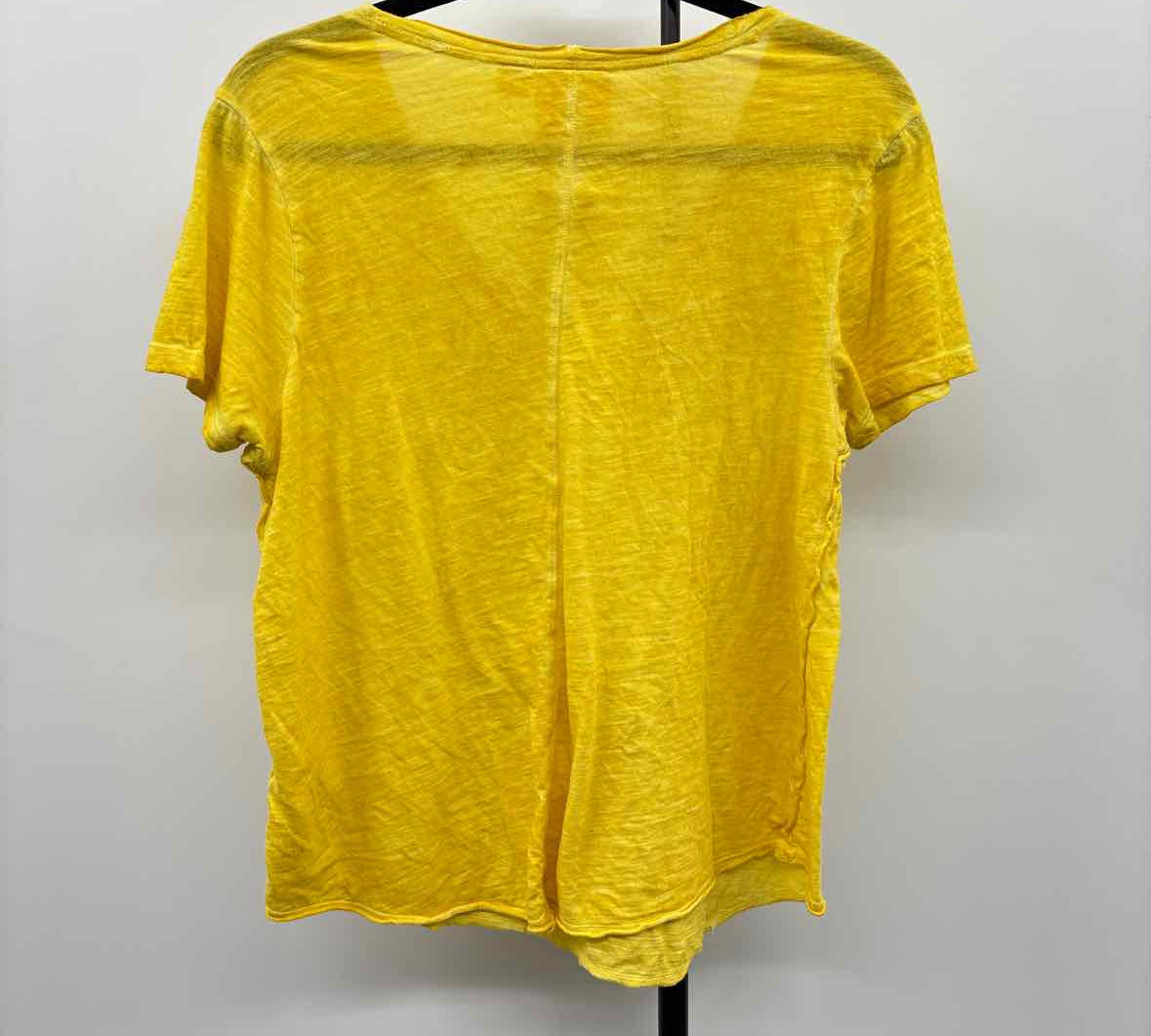 Maeve Women's Size M Yellow Heathered Short Sleeve Shirt