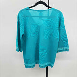 Chico's Women's Size S Turquoise Textured Sweater