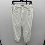 Liverpool Women's Size 8 White Embroidered Capris