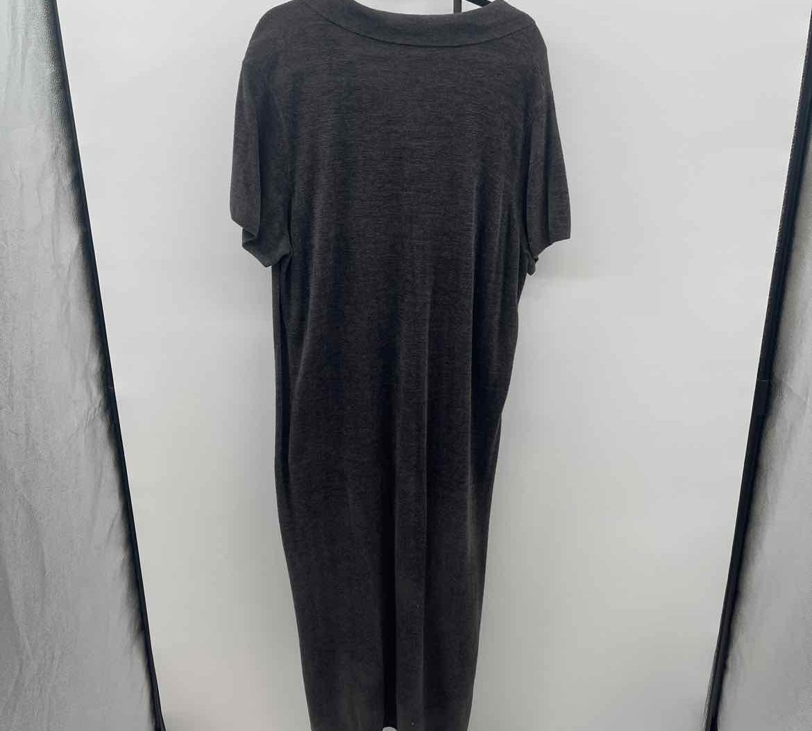 Barefoot Dreams Women's Size 16 Charcoal Textured Dress