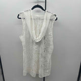 Dotti Women's Size XL White Leaf Coverup
