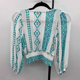 Surf Gypsy Women's Size S Teal Aztec Long Sleeve Shirt