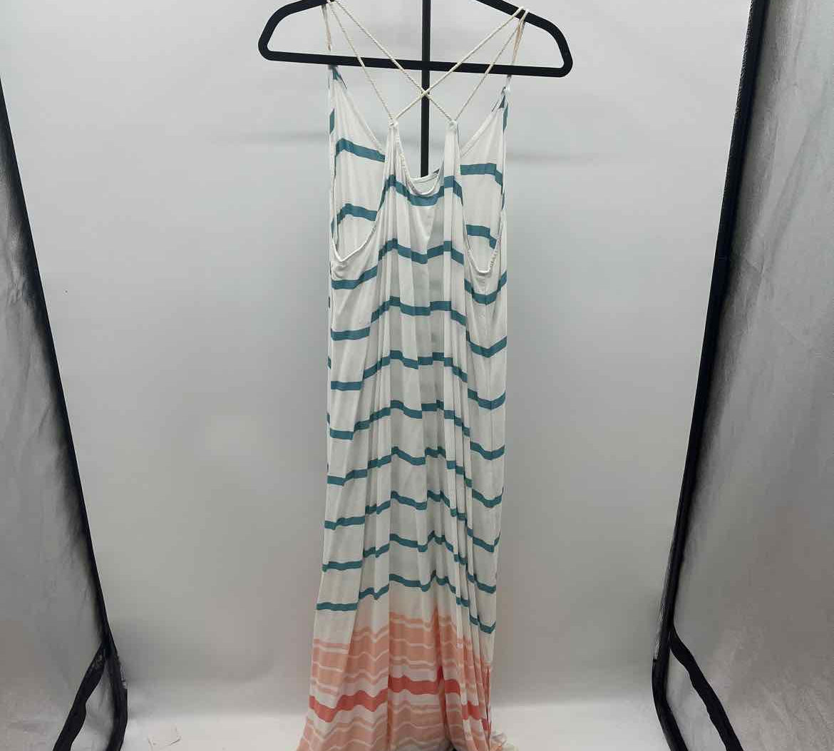 Natural Reflections Women's Size XXL Teal Stripe Dress