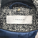 Tahari Women's Size 8 Black Tweed Coat