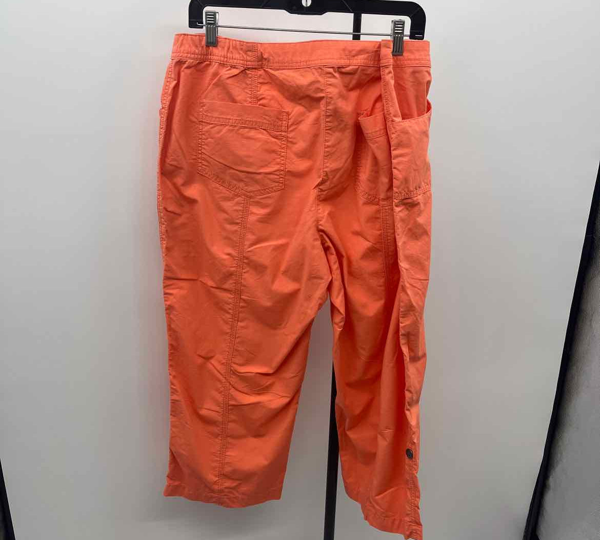 Chico's Women's Size 16 Orange Solid Capris