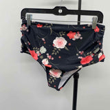 Beachsissi Women's Size L Peach Floral Swimsuit - 2 Piece