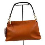 VALENTINA Burnt Orange Pebble Leather Shoulder Bag Purse