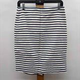 J Crew Women's Size 2 Navy Stripe Skirt
