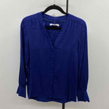 Tommy Bahama Women's Size xxs Blue Solid Long Sleeve Shirt