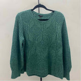 Talbots Women's Size XLP Green Textured Sweater