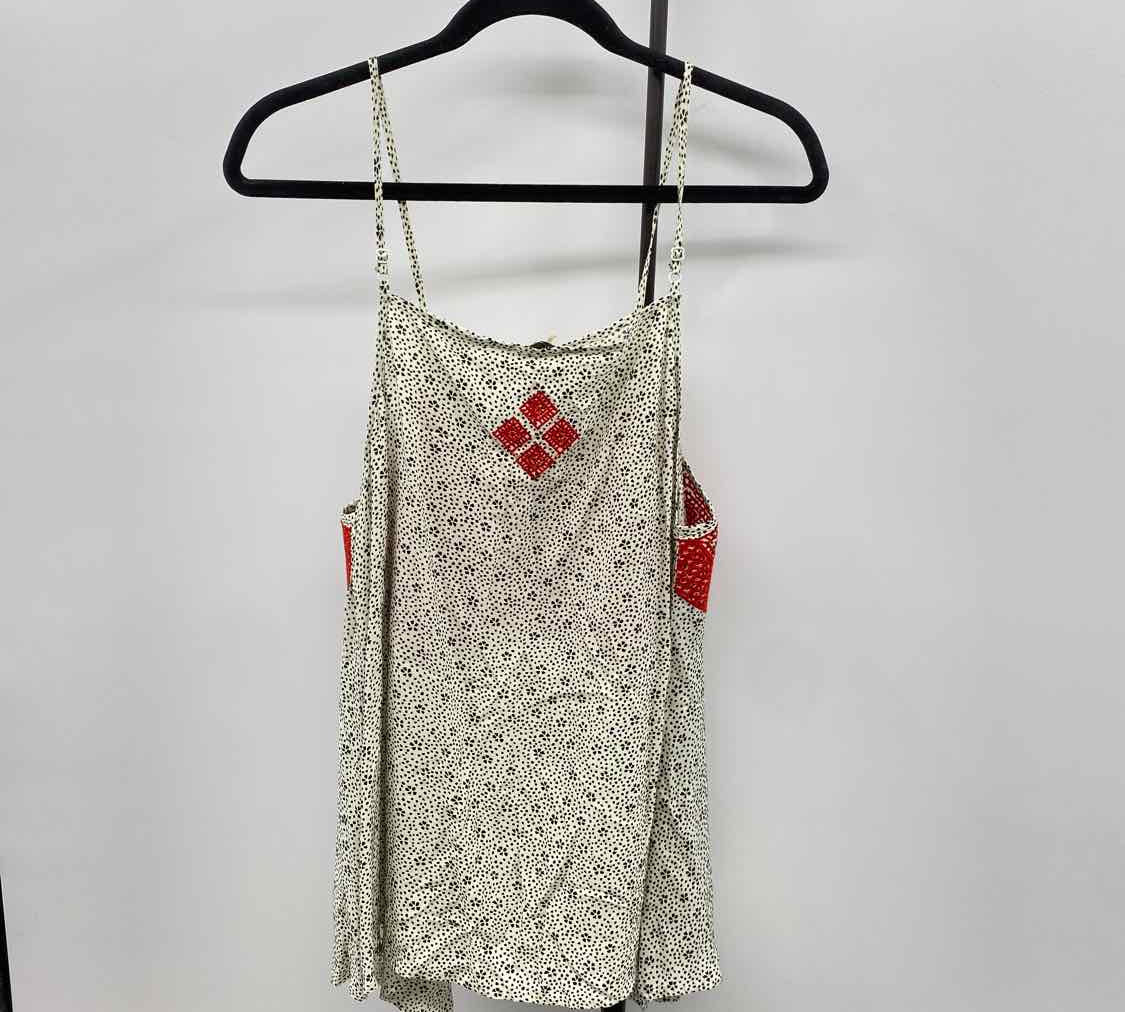 THML Women's Size XL Ivory Spotted Tank