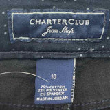 Charter Club Women's Size 10 Navy Stars Jeans