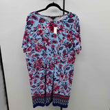 Talbots Women's Size 16P Light Blue Floral Dress