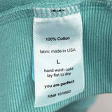 Perfect White Tee Women's Size L Green Textured Sweatshirt