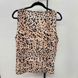 Nine West Women's Size XL Blush Animal Print Sleeveless Shirt