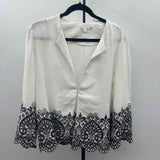 Chico's Women's Size M White Eyelet Jacket