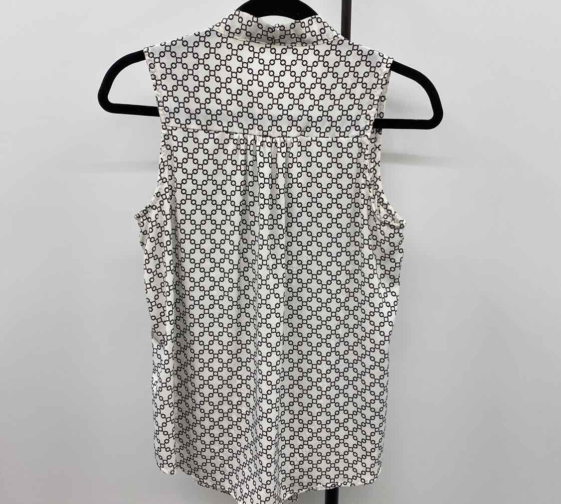 41 Hawthorn Women's Size S White Chainlink Sleeveless Shirt