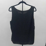 Chico's Women's Size L Black dotted Sleeveless Shirt