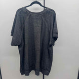 Lane Bryant Women's Size 4X Charcoal Floral Short Sleeve Shirt