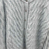 Cyrus Women's Size L Light Blue Textured Cardigan