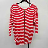 Michael Kors Women's Size S Salmon Stripe Long Sleeve Shirt