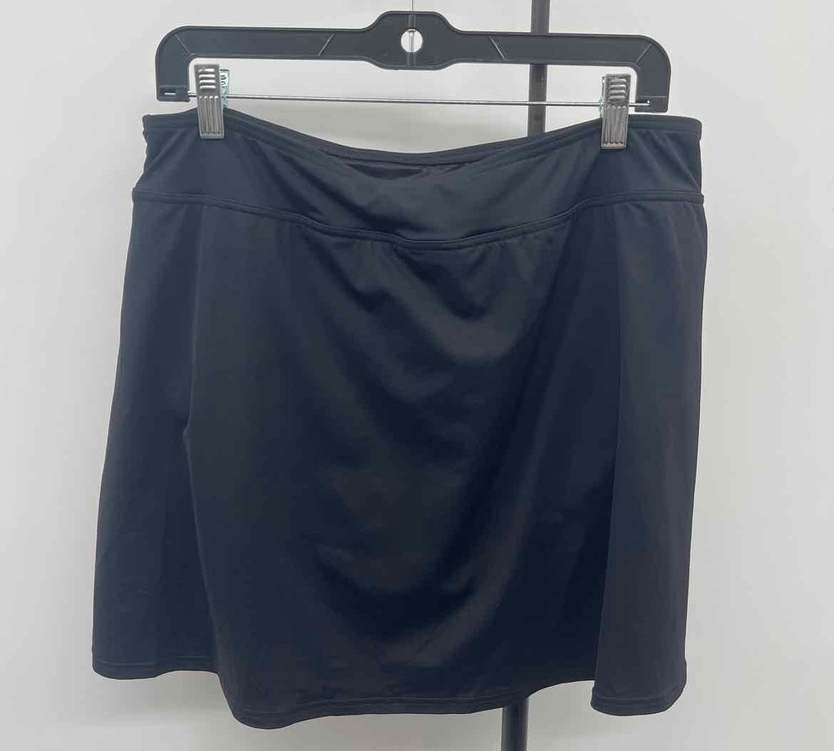 Lands End Women's Size 14L Black Solid Swimsuit - Separate