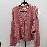 New In Women's Size 1X Mauve Ribbed Cardigan