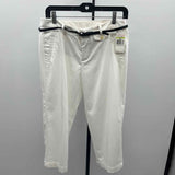 Dockers Women's Size 4 White Solid Capris