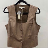 Flat White Junior's Size L Taupe Solid Vest