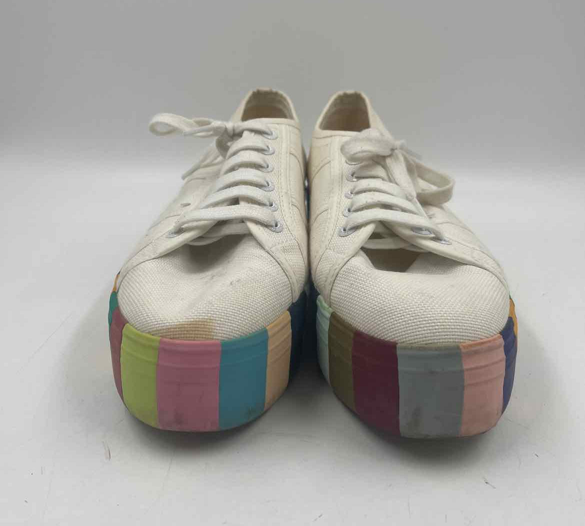 Superga Women's Shoe Size 9.5 White Color Block Sneakers