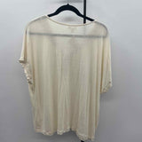 JJill Women's Size L Ivory Aztec Short Sleeve Shirt