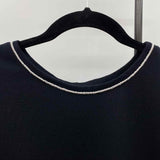 Tahari Women's Size M Black Beaded Sleeveless Shirt