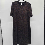 MSK Women's Size 16 Black Animal Print Dress