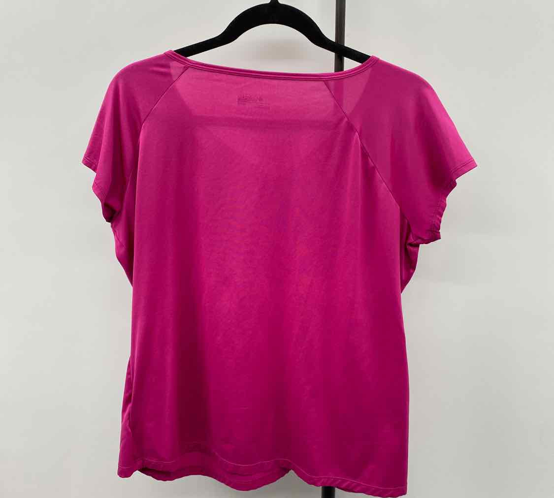 Columbia Women's Size XL Magenta Solid Short Sleeve Shirt