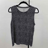 Nine West Women's Size XL Black Spotted Sleeveless Shirt