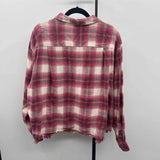 Lucky Brand Women's Size XL Fuschia Plaid Long Sleeve Shirt