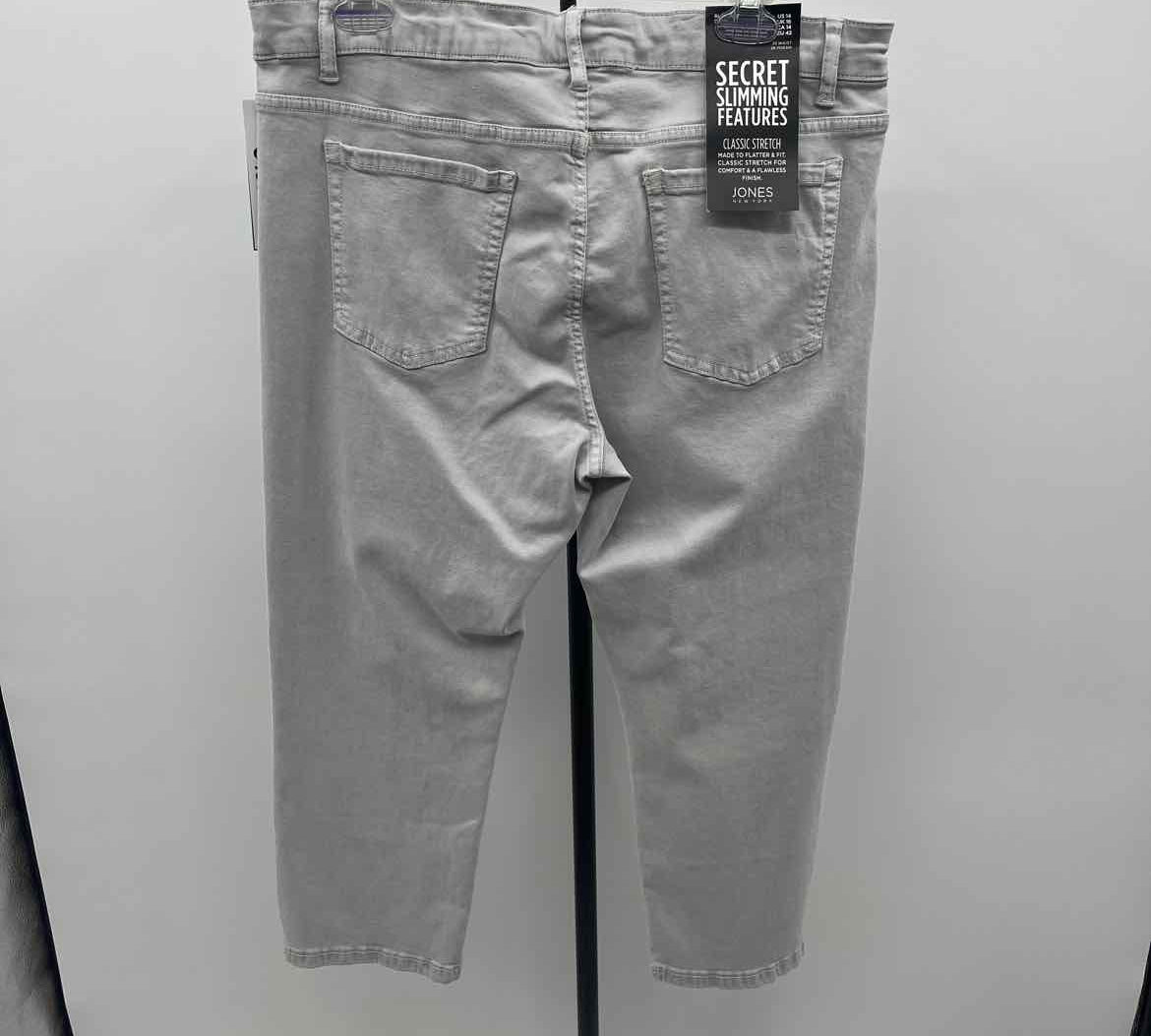 Jones New York Women's Size 14 Gray Solid Capris