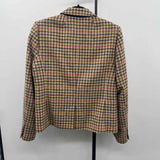J Crew Women's Size M Tan Plaid Jacket