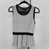 White House Black Market Women's Size S White Textured Sleeveless Shirt