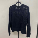 Old Navy Junior's Size XL Black Open Weave Sweater