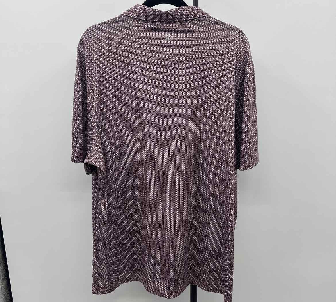 7 Diamonds Men's Size XL mauve dots Short Sleeve Shirt