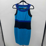 Calvin Klein Women's Size 6 Turquoise Stripe Dress