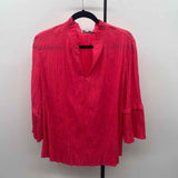 Chico's Women's Size XL Watermelon Textured Long Sleeve Shirt