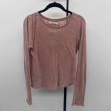 We the Free Women's Size M Mauve Solid Long Sleeve Shirt