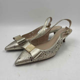 Cole Haan Women's Shoe Size 7 Gold Laser Cut Slingbacks