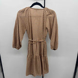 Madewell Junior's Size 2 Brown Checkered Dress