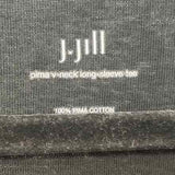 JJill Women's Size M Black Solid Long Sleeve Shirt