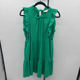 Maeve Women's Size 14 Green Checkered Dress